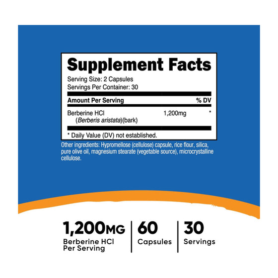 Berberina HCl 1.200mg – 60 cápsulas