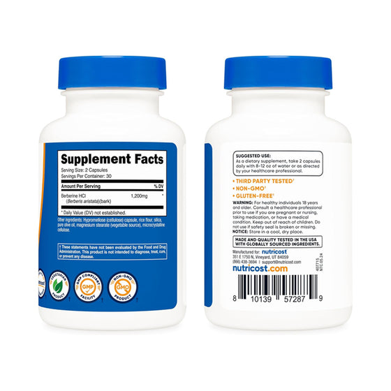 Berberina HCl 1.200mg – 60 cápsulas